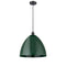 Plymouth Dome Mini Pendant shown in the Oil Rubbed Bronze finish with a Green shade