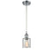 Cobbleskill Mini Pendant shown in the Polished Chrome finish with a Clear shade