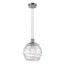 Deco Swirl Mini Pendant shown in the Polished Chrome finish with a Clear shade