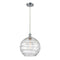 Deco Swirl Mini Pendant shown in the Polished Chrome finish with a Clear shade