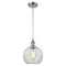 Athens Mini Pendant shown in the Polished Chrome finish with a Clear shade