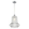 Springwater Mini Pendant shown in the Polished Chrome finish with a Clear Spiral Fluted shade