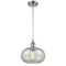 Gorham Mini Pendant shown in the Polished Chrome finish with a Mica shade