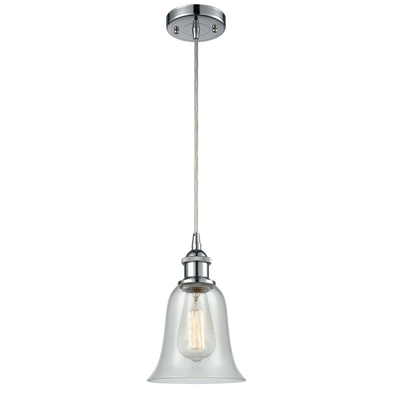 Hanover Mini Pendant shown in the Polished Chrome finish with a Fishnet shade