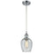 Salina Mini Pendant shown in the Polished Chrome finish with a Clear Spiral Fluted shade