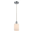 Hadley Mini Pendant shown in the Polished Chrome finish with a Matte White shade