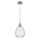 Waverly Mini Pendant shown in the Polished Chrome finish with a Clear shade