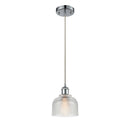 Dayton Mini Pendant shown in the Polished Chrome finish with a Clear shade