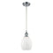 Eaton Mini Pendant shown in the Polished Chrome finish with a Matte White shade