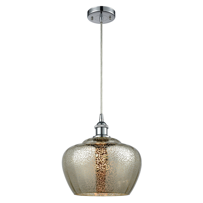 Fenton Mini Pendant shown in the Polished Chrome finish with a Mercury shade