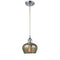 Fenton Mini Pendant shown in the Polished Chrome finish with a Mercury shade