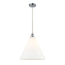 Ballston Cone Pendant shown in the Polished Chrome finish with a Matte White shade