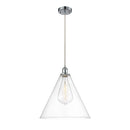 Ballston Cone Pendant shown in the Polished Chrome finish with a Clear shade