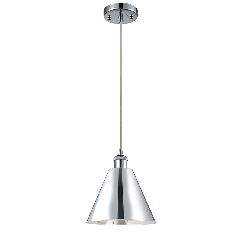 Ballston Cone Mini Pendant shown in the Polished Chrome finish with a Polished Chrome shade