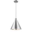 Ballston Cone Mini Pendant shown in the Polished Chrome finish with a Polished Chrome shade