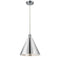 Ballston Cone Mini Pendant shown in the Polished Chrome finish with a Polished Chrome shade