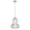 Springwater Mini Pendant shown in the Polished Nickel finish with a Clear Spiral Fluted shade