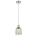 Caledonia Mini Pendant shown in the Polished Nickel finish with a Mica shade