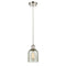 Caledonia Mini Pendant shown in the Polished Nickel finish with a Mica shade