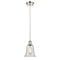 Hanover Mini Pendant shown in the Polished Nickel finish with a Fishnet shade