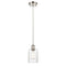 Hadley Mini Pendant shown in the Polished Nickel finish with a Clear shade