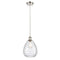 Waverly Mini Pendant shown in the Polished Nickel finish with a Clear shade