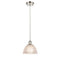 Arietta Mini Pendant shown in the Polished Nickel finish with a Clear shade