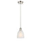 Brookfield Mini Pendant shown in the Polished Nickel finish with a White shade