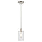 Clymer Mini Pendant shown in the Polished Nickel finish with a Clear shade