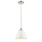 Adirondack Mini Pendant shown in the Polished Nickel finish with a Glossy White shade