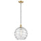 Deco Swirl Mini Pendant shown in the Satin Gold finish with a Clear shade