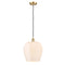 Norfolk Mini Pendant shown in the Satin Gold finish with a Matte White shade