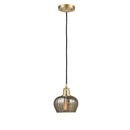 Fenton Mini Pendant shown in the Satin Gold finish with a Mercury shade