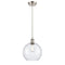 Athens Mini Pendant shown in the Brushed Satin Nickel finish with a Seedy shade