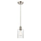 Hadley Mini Pendant shown in the Brushed Satin Nickel finish with a Clear shade