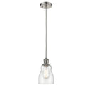 Ellery Mini Pendant shown in the Brushed Satin Nickel finish with a Seedy shade