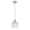 Niagra Mini Pendant shown in the Brushed Satin Nickel finish with a Clear shade