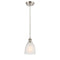 Brookfield Mini Pendant shown in the Brushed Satin Nickel finish with a White shade