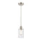 Clymer Mini Pendant shown in the Brushed Satin Nickel finish with a Clear shade