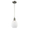 Eaton Mini Pendant shown in the Brushed Satin Nickel finish with a Matte White shade