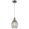 Eaton Mini Pendant shown in the Brushed Satin Nickel finish with a Clear shade