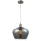 Fenton Mini Pendant shown in the Brushed Satin Nickel finish with a Plated Smoke shade