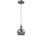 Fenton Mini Pendant shown in the Brushed Satin Nickel finish with a Plated Smoke shade