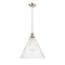 Ballston Cone Pendant shown in the Brushed Satin Nickel finish with a Seedy shade