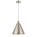 Ballston Cone Mini Pendant shown in the Brushed Satin Nickel finish with a Brushed Satin Nickel shade