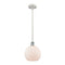 Athens Mini Pendant shown in the White and Polished Chrome finish with a Matte White shade