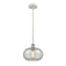 Gorham Mini Pendant shown in the White and Polished Chrome finish with a Mica shade