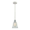 Hanover Mini Pendant shown in the White and Polished Chrome finish with a Mouchette shade