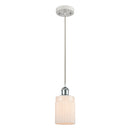 Hadley Mini Pendant shown in the White and Polished Chrome finish with a Matte White shade