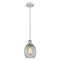 Eaton Mini Pendant shown in the White and Polished Chrome finish with a Clear shade